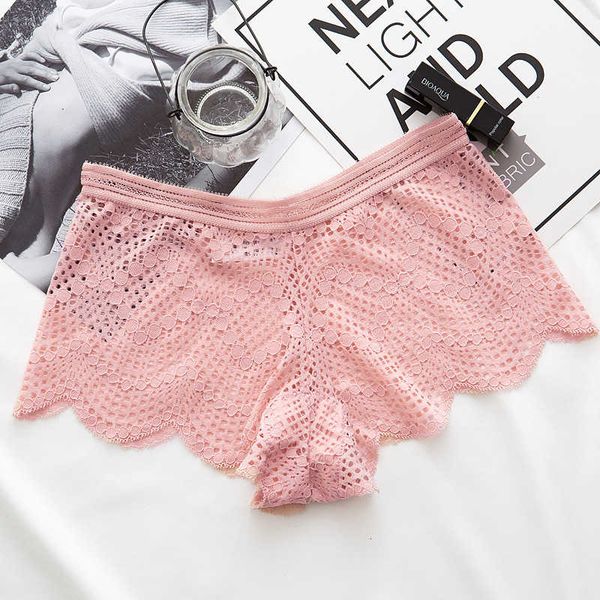 

2020 lace solid women's panties comfort underwear -friendly briefs for women mid-rise panty intimates  l, Black;pink