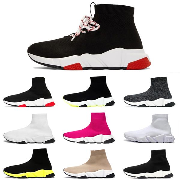 

designer sock shoes men women luxury fashion triple black white beige graffiti volt blue speed trainer sneakers casual sports shoes 36-45