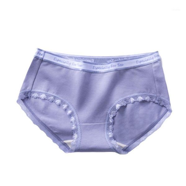 

women's panties women girls seamless lace trim briefs cotton antibacterial underwear breathable mid rise sweet candy color underpants t, Black;pink