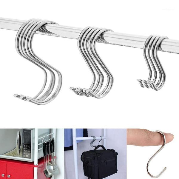 

hooks & rails 10pcs/set s shaped kitchen pot pan hanging hanger clothes storage holders organizer household home essential1