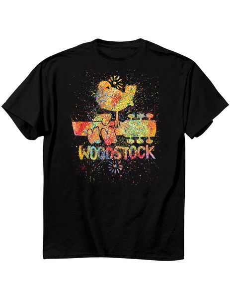 

new nwt woodstock iconic poster splatter paint design black medium cool casual pride men new fashion sport hooded sweatshirt hoodie t shirt