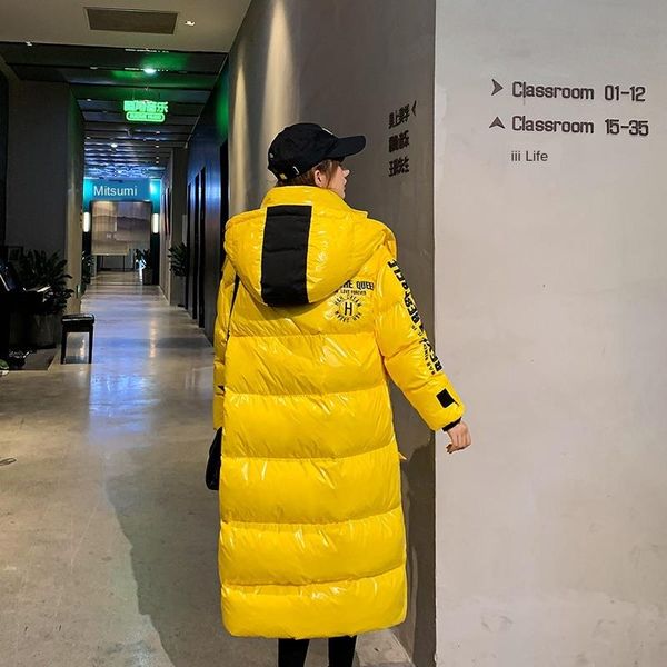 

2020 fashion woman dame upper korean slender long clothing parka winter warm women's jas cajqo, Black