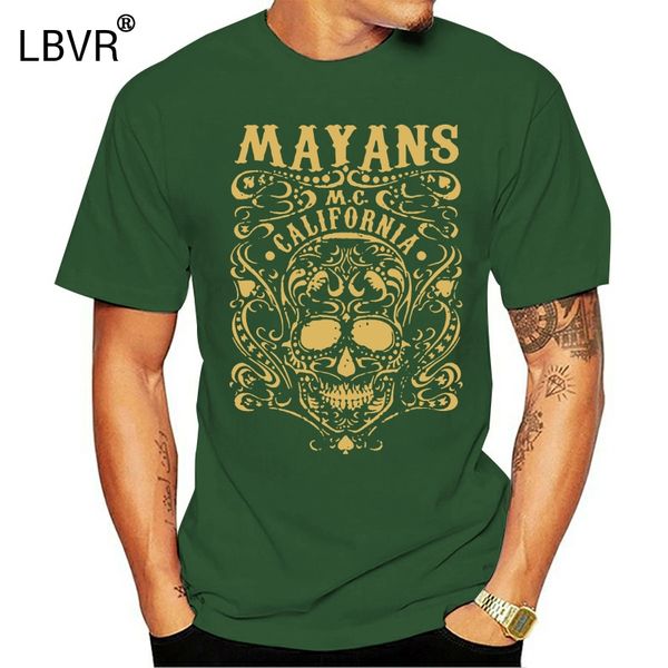 

men's print casual t shirt popular brand mayan mc apparel vintage limited gold skull summer t shirt for men sport hooded sweatshirt hoo