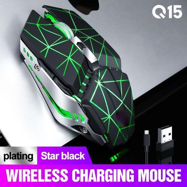 

mice horug wireless game mouse 2.4ghz mute machine 1600 dpi tri gear luminous optical mechanical lapuniversal1