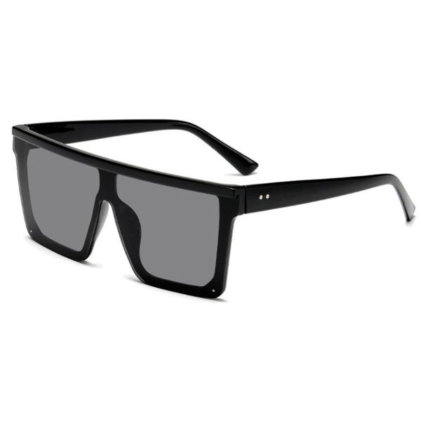 

sunglasses oversized square men women flat fashion one piece lens sun glasses for brand 2021 shades mirror, White;black