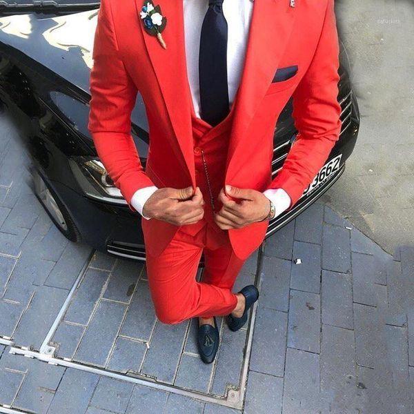 

new style red mens suits for mens wedding suits groom tuxedos notched lapel slim fit blazer men three pieces man tailor made1, White;black