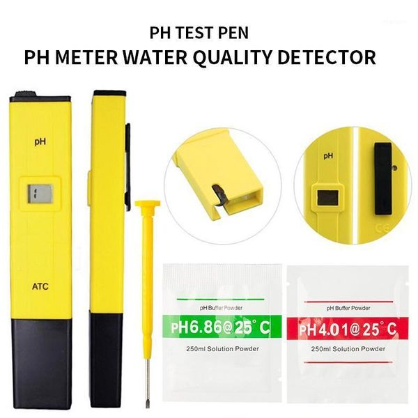 

lcd digital ph meter high accuracy 0.1 ph tester aquarium pool water quality measure wine urine automatic calibration 0-141