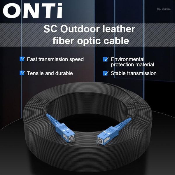 

fiber optic equipment onti sc upc to drop cable single mode simplex 2.0mm outdoor patch cord optical cable1