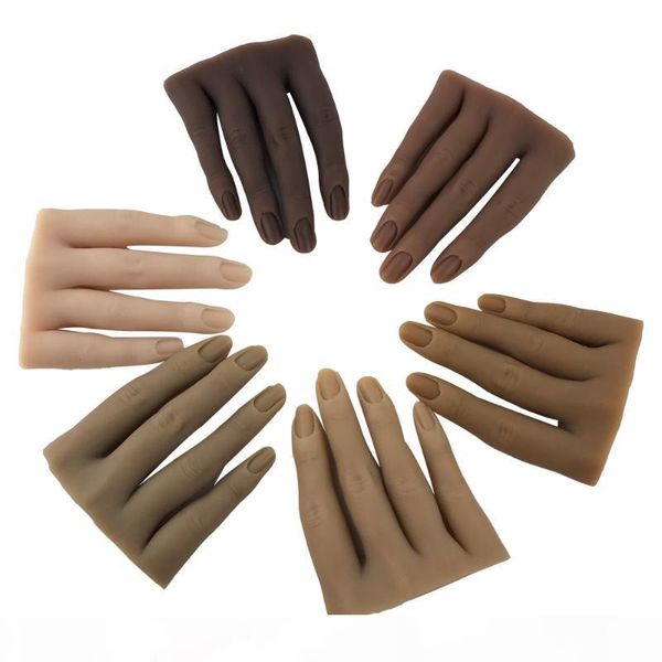 

силиконовые практика половина рук nail art model tool регулируемое diy акриловые уф-гель для ногтей маникюр инструменты для обучения 1шт, Red;gold