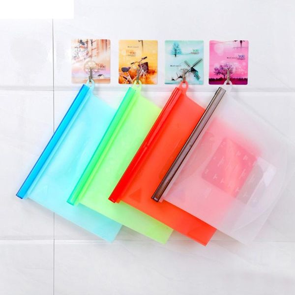 

4pcs/set reusable seal silicone fresh bag vacuum fruit milk storage bags storage bags kitchen tools