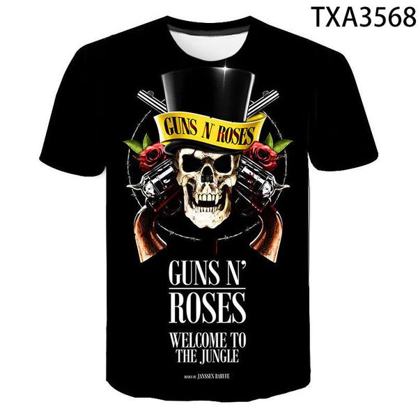 

summer guns n roses punisher boy girl printed cool 3d print shirts hippie graphic hentai men clothing