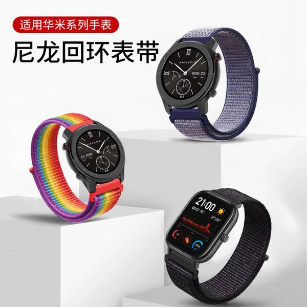 

suitable for huami watch 22mm smart wristband replacement with nylon loop simple sports style personalitybgt