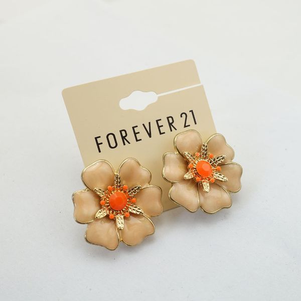 

pink flower wholesale earrings jewelry take orders, Golden