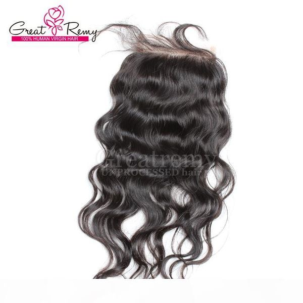 

brazilian hair nature wave lace frontal closure way part 4*4 hairpieces 100% natural human hair natural color dyeable popular, Black