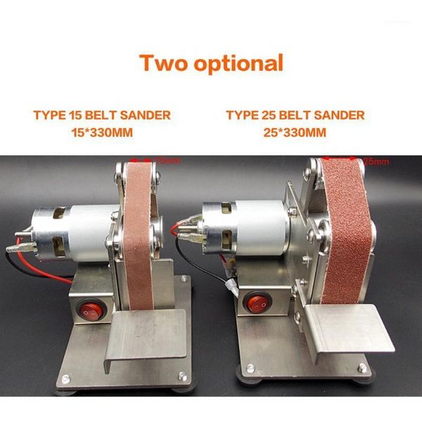 

multifunctional grinder mini electric belt sander polishing grinding machine cutter edges sharpener belt grinder sanding sale1