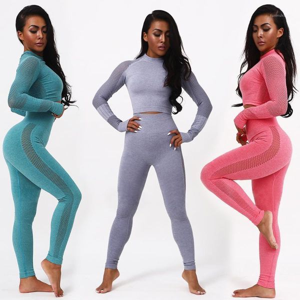 

yoga outfits women seamless set solid color breathable workout clothes for hollow out sports fitness gym clothes1, White;red