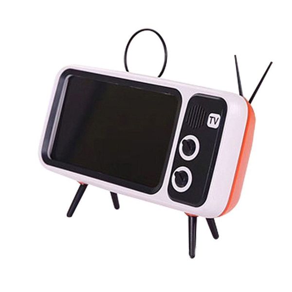 

mini speaker retro tv mobile phone screen stand wireless portable audio speakers 72xb
