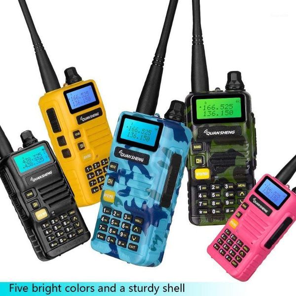 

quansheng uv-r50 walkie talkie vhf uhf dual band long range uvr50 portable cb two way radio uv r50 fm transceiver for hunting1