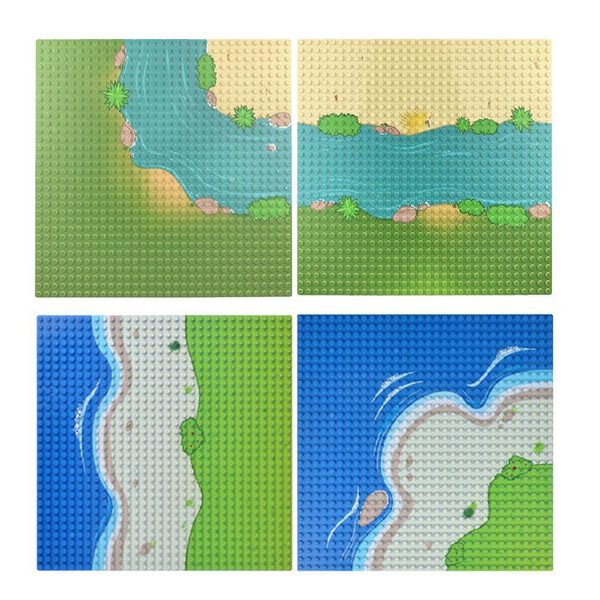 

32x32cm small dots camouflage sea island baseplate building blocks seabeach base plate blocks toy children assembling building wmtlus hwjh