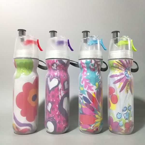 

cooling spray sport water bottle 500ml 17oz outdoor camp climb travel water bottle plastic spray bottle leak-proof bottles water cfvt0368