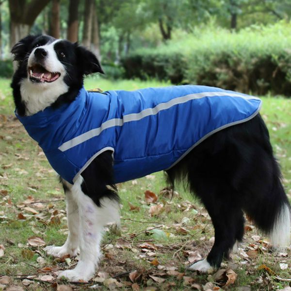 

warm waterproof clothes large dog jacket reflective coat big pet winter fleece husty labrador golden retriever ropa perro