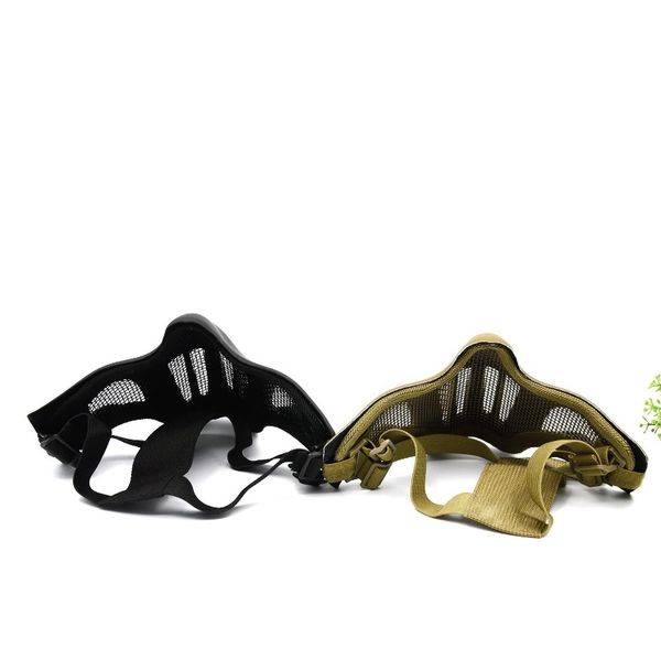 

taos lower half face metal steel net mesh hunting tactical protective airsoft mask for party cosplay hall jlliaz yummy_shop