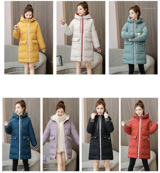 

coats fashion korean version long sleeve spring hooded outerwear designer female loose casual zipper long jackets women down padded jacket, Black;brown