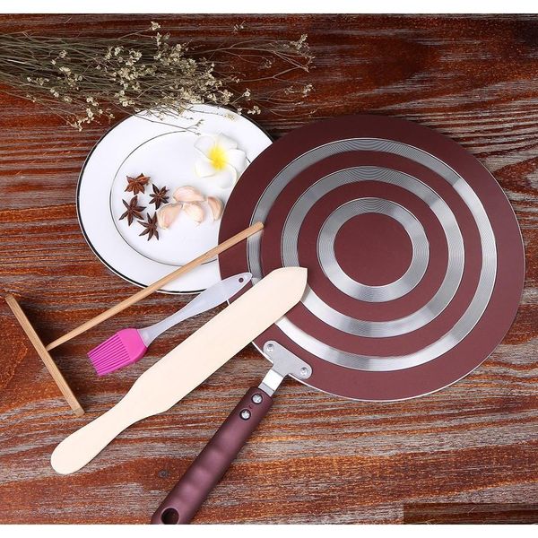 

non-stick pancake pan crepe maker omelet bacon pizza griddle flat pa jllxdb dayupshop