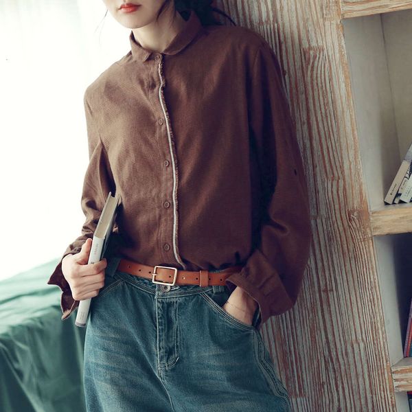 

unique dign of woolen ground cotton shirt, White