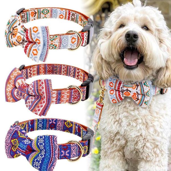 

cute bowknot dog collar adjustable pet puppy collar for small medium dogs cats chihuahua yorkshire pug collar perro pet wmtpsj