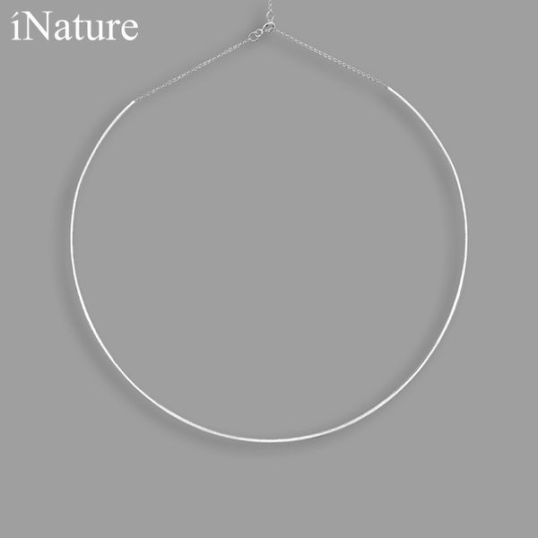 

inature 925 sterling silver chain choker necklace women fashion jewelry q0531