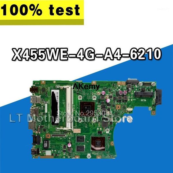 

x455we motherboard rev 2.0 a4-6210u 4g cpu for asus x455we x455wa lapmotherboard mainboard test ok1