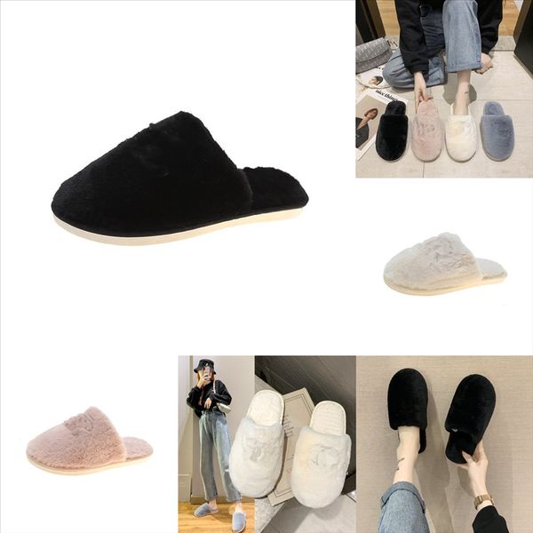 

aagbc women winter warm slippers furry sheep lovers indoor home slippers plush cat plush slipper size comfy house shoes pink ladies, Black