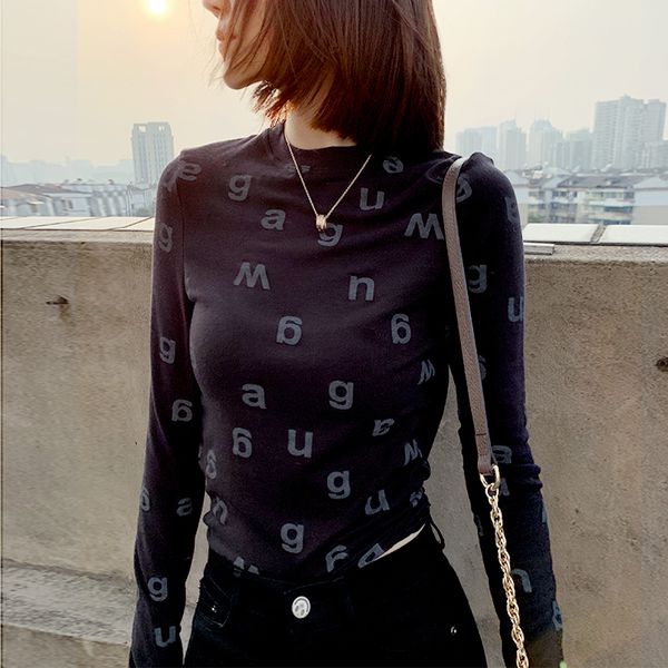 

autumn stacked 2021 kpop woman alternative clothes tshirt ysb5, White