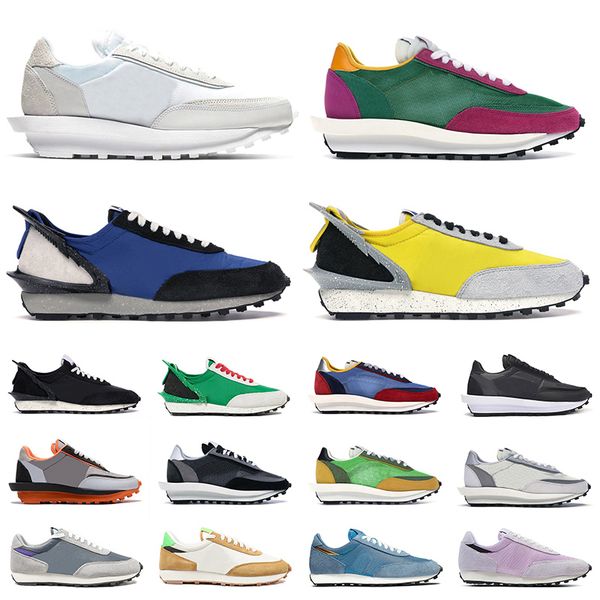 

new outdoor waffle daybreak men women running shoes undercover black white nylon varsity blue mens trainers sports sneakers 36-45