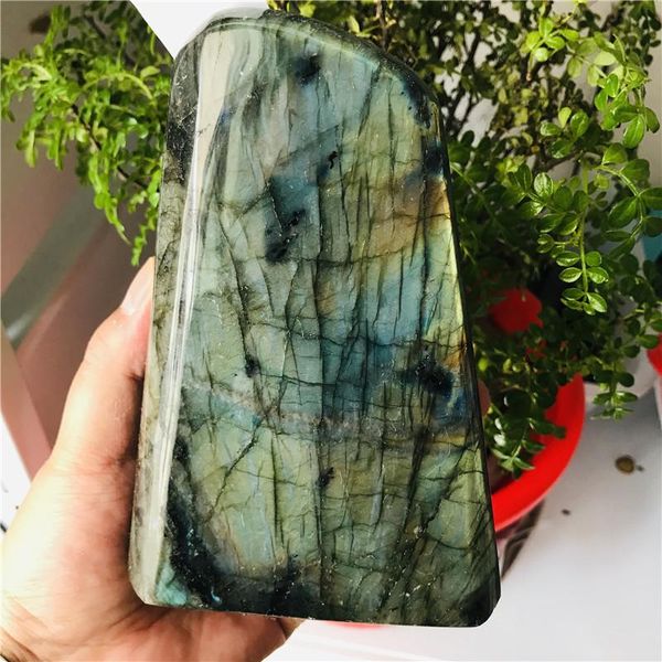 

natural labradorite form stone shining labrador feldspar stand stone healing