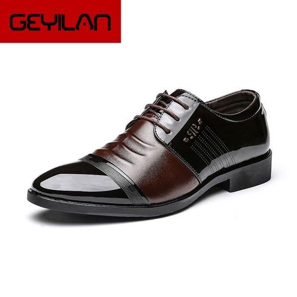 

2020 new leather concise men business pointy black shoes breathable formal wedding basic shoes men dress