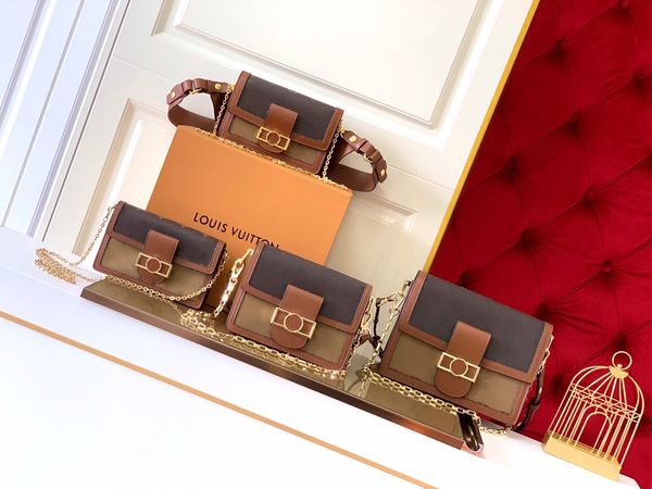 

2020 selling fashion shoulder bags lady womens luxury dauphines mm pm bumbag chain wallet classic reverse monogrm canvas