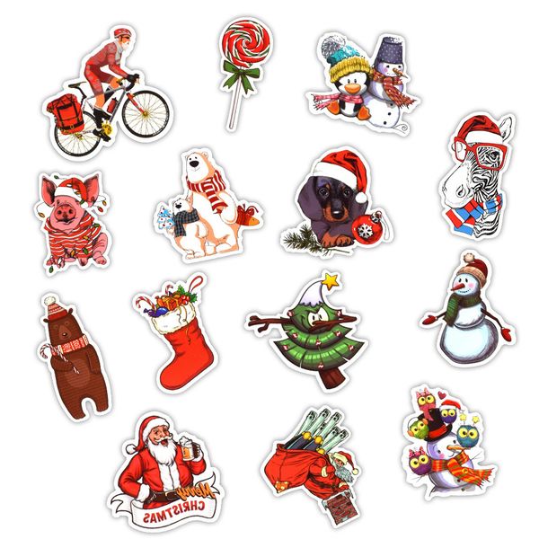 

for gifts 50 pcs christmas stickers merry kids santa claus decal xmas tree cute sticker decor scrapbook lapskateboard guitar