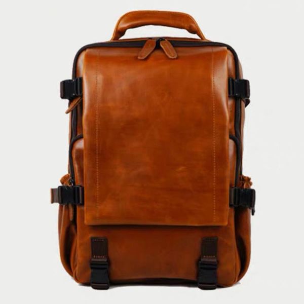 

custom on backpack casual travel school bag pu material knapsack