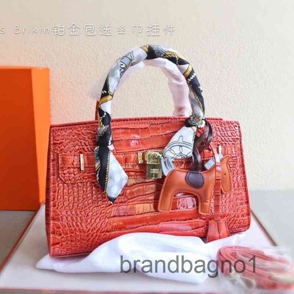 

designers bags herme[thirty]lady crocodile pattern leather himalayan queen platinum women's factory outlet shoulder versatile luxury