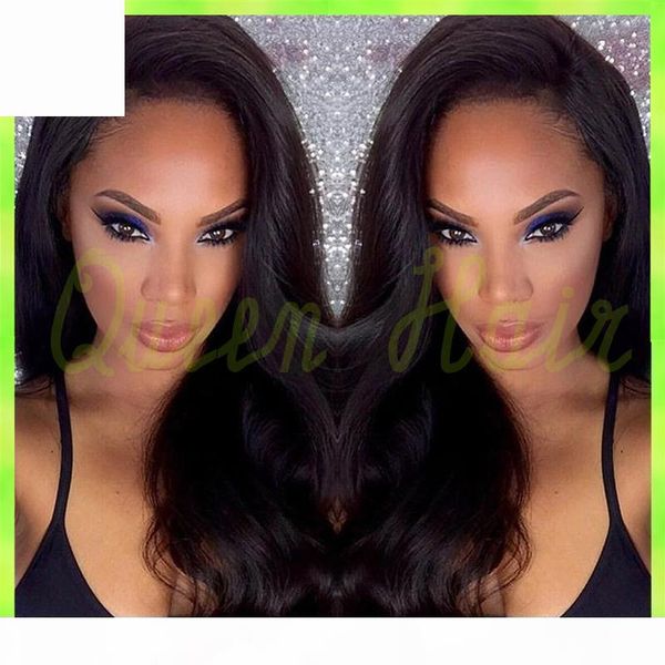 

2015 new brazilian full lace human hair wigs full lace front wig natural straight wigs for black women hair in instock, Black;brown