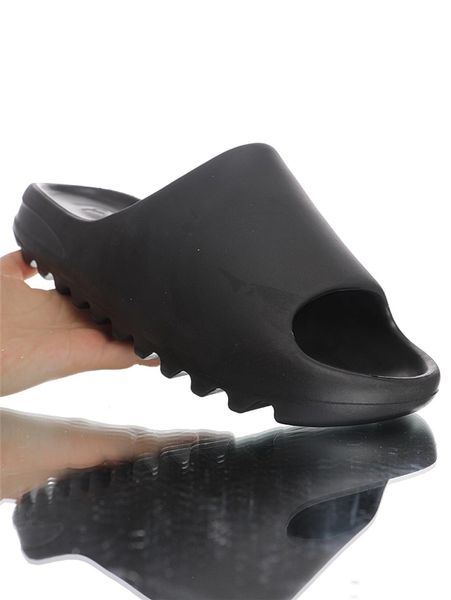 

kanye west sandals shoes triple black white slides bone resin west desert sand earth brown men womens slippers sneakers