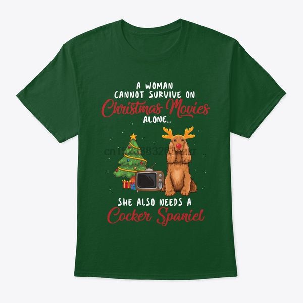 

men t shirt funny cocker spaniel and chirstmas movie women t-shirt sport hooded sweatshirt hoodie