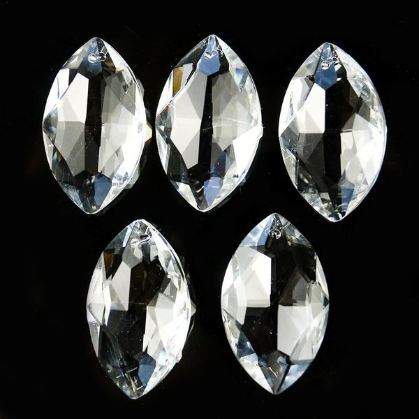 

5pcs horse eye crystal hanging suncatcher crystal prisms pendant chandelier parts diy home wedding decor accessories 35 50mm h wmtntp