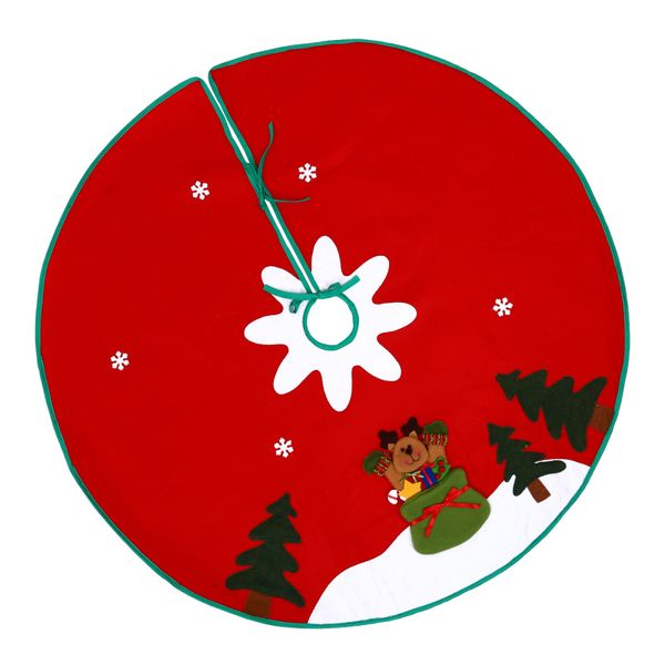 

1pc christmas tree skirt xmas tree apron ornament christmas base cover