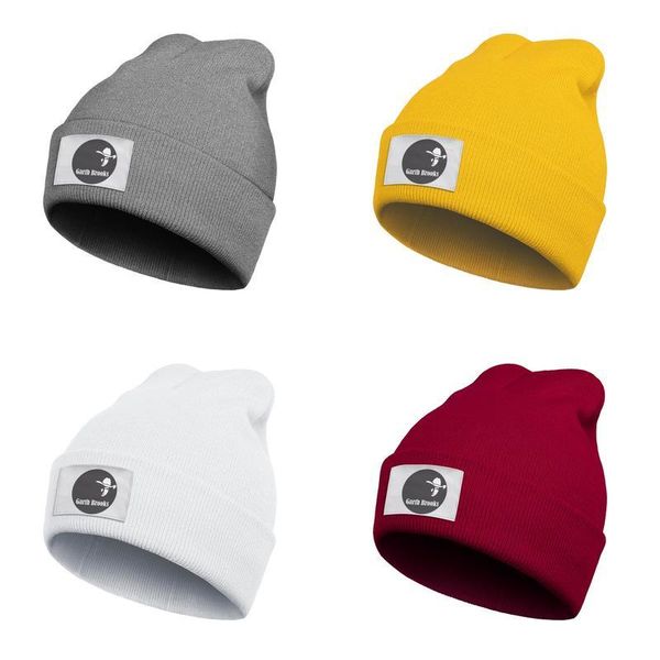 

мужские женщины мода часы beanie hat garth brooks логотип манжета toboggan roll вязаная шапка, Blue;gray