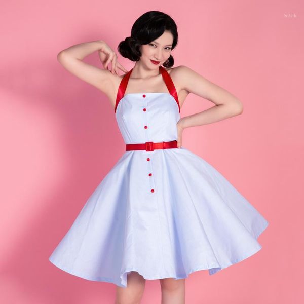 

women retro dress party vestidos striped dress female summer high waist off shoulder a-line tutu1, Black;gray