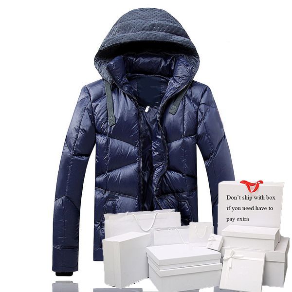 

parkas men down jackets epaulet autumn winter cotton-padded outerwear puffer coats hooded letter eagle pattern mens, Black