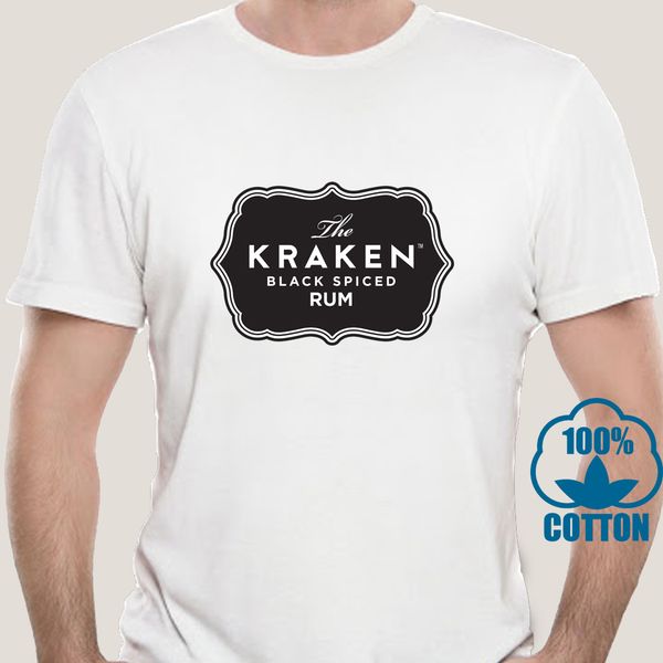

2108a 2018 с коротким рукавом хлопок футболки man одежда kraken rum logo белая футболка спортивная с капюшоном толстовка толстовка